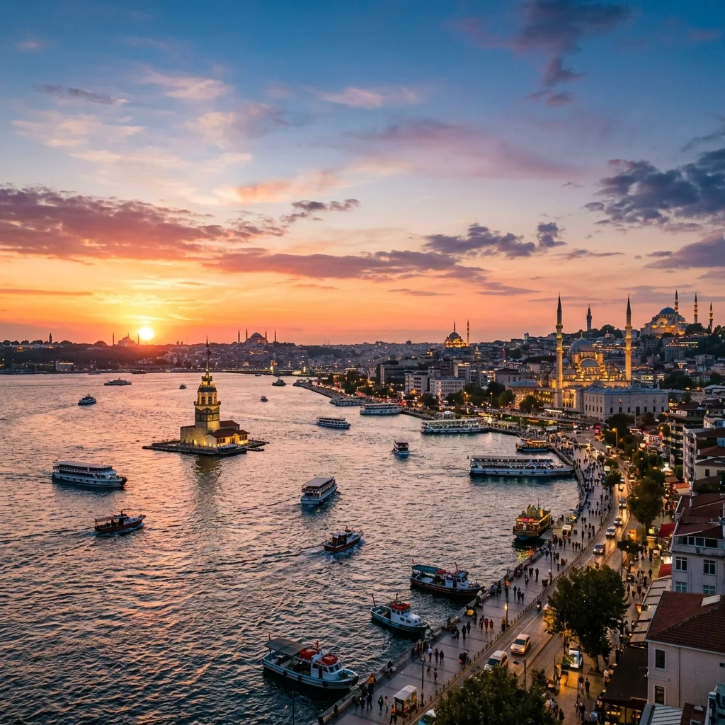 Üsküdar Panorama — Kız Kulesi ve Boğaz